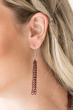 Load image into Gallery viewer, Paparazzi Colorful Calamity Red Necklace Set
