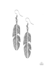 Load image into Gallery viewer, Feathers QUILL Fly Silver Feather Earrings
