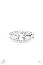 Load image into Gallery viewer, Paparazzi Center Stage Shimmer White Ring