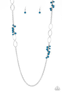 Paparazzi Flirty Foxtrot Blue Necklace Set