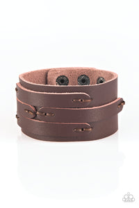 Paparazzi In or OUTLAW Brown Bracelet