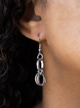 Load image into Gallery viewer, Bold and unapologetic, this hefty necklace gives off a hand-made feel with its multiple strands of black cording held together by industrial silver fittings that shift and slide. Features an adjustable clasp closure.