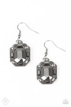 Load image into Gallery viewer, Royal Ruler Hematite Gunmetal Earrings - Paparazzi