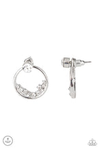 Load image into Gallery viewer, Paparazzi Rich Blitz White Double Earrings
