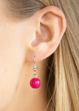 Load image into Gallery viewer, Varying in shape, glassy and polished blue, green, and pink beads swing from the bottom of interlocking silver chains. Crystal-like teardrops are sprinkled along the colorful beading, creating a flirtatious fringe below the collar. Features an adjustable clasp closure.  Sold as one individual necklace. Includes one pair of matching earrings.  Always nickel and lead free.