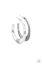 Load image into Gallery viewer, Paparazzi Tribe Pride Silver Hoop Earrings