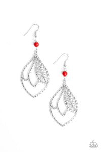 Absolutely Airborne Red Earrings