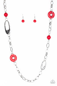 Artisan Artifact Red Necklace Set