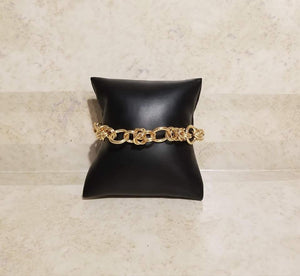  Adorable bracelet with varying sizes of gold ringlets. Has an extender/adjustable clasp.  Sold as one individual bracelet.  Always nickel and lead free.  Fashion Fix Exclusive October 2021