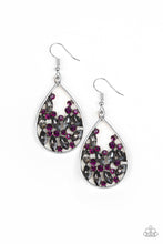 Load image into Gallery viewer, Paparazzi Cash or Crystal? Purple Earrings