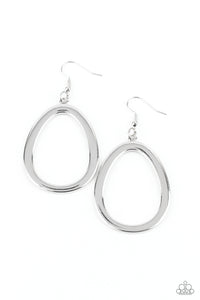 Paparazzi Casual Curves Silver Earrings
