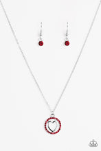 Load image into Gallery viewer, Paparazzi Change Of HEART-THROB Red Necklace Set