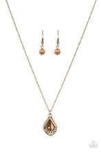 Load image into Gallery viewer, Paparazzi Cherished Treasure Brass Necklace Set