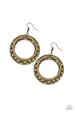 Load image into Gallery viewer, Paparazzi Cinematic Shimmer Brass Earrings