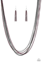 Load image into Gallery viewer, Paparazzi Colorful Calamity Purple Necklace Set