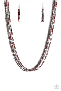 Paparazzi Colorful Calamity Red Necklace Set
