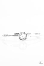 Load image into Gallery viewer, Paparazzi Diamonds For Breakfast White Bangle Bracelet