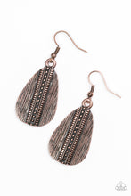 Load image into Gallery viewer, Paparazzi Double The Texture Copper Earrings