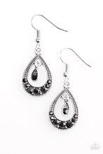 Load image into Gallery viewer, Paparazzi Downtown Princess Black Earrings