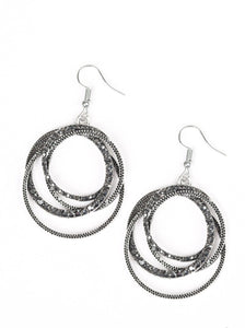 Elegantly Entangled Silver Earrings
