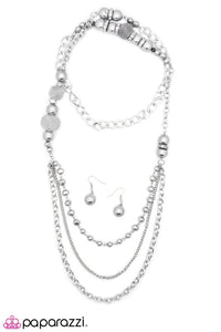 Enmeshed In Elegance Silver Necklace Set