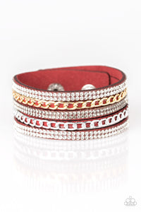 Paparazzi Fashion Fiend Red Wrap Bracelet