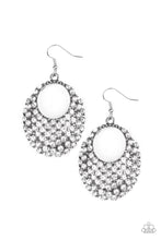 Load image into Gallery viewer, Paparazzi Fierce Flash White Earrings