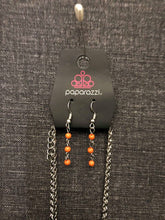 Load image into Gallery viewer, Exclusive Fierce in Fringe Orange Necklace Set
