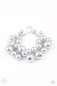 GLAM The Expense! Silver Pearl Bracelet - Paparazzi