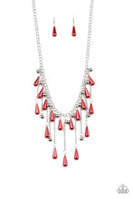 Load image into Gallery viewer, Paparazzi Fleur de Fringe Red Necklace Set