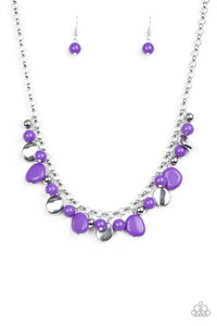 Paparazzi Flirtatiously Florida Purple Necklace Set