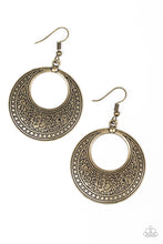 Load image into Gallery viewer, Floral Frontier Brass Earrings
