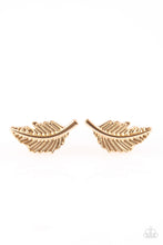 Load image into Gallery viewer, Flying Feathers Gold Post Earrings