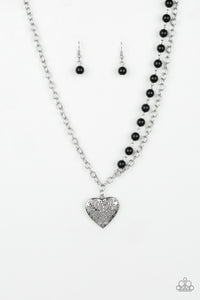 Paparazzi Forever In My Heart Black Necklace Set