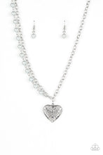 Load image into Gallery viewer, Paparazzi Forever In My Heart Silver Necklace Set
