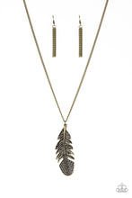 Load image into Gallery viewer, Paparazzi Free Bird Brass Necklace Set