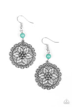 Load image into Gallery viewer, Paparazzi Full Floral Green Earrings