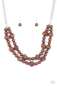 Galapagos Glam Brown Necklace Set