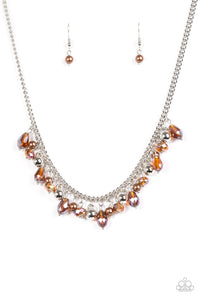 Paparazzi Glammed If I Do, Glammed If I Don't Brown Necklace Set