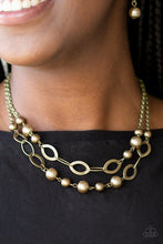 Load image into Gallery viewer, Paparazzi Glimmer Takes All Brass Necklace Set