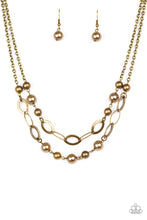 Load image into Gallery viewer, Paparazzi Glimmer Takes All Brass Necklace Set