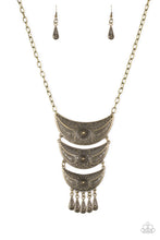 Load image into Gallery viewer, Paparazzi Go STEER-Crazy Brass Necklace Set