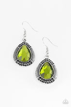 Load image into Gallery viewer, Paparazzi Grandmaster Shimmer Green Earrings