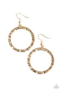 Paparazzi Hammer Time Gold Earrings