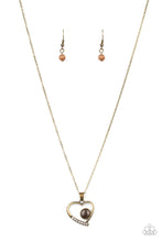 Load image into Gallery viewer, Paparazzi Heart Full of Love Brass Necklace Set