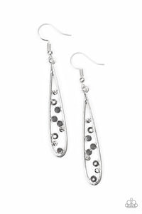 Paparazzi Here Comes the REIGN Silver Earrings