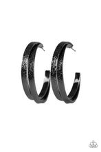 Load image into Gallery viewer, Paparazzi High-Class Shine Black Hoop Earrings