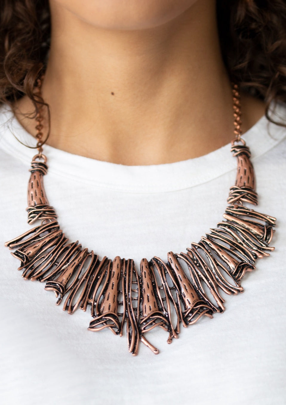 Treasure Tease-Copper Necklace-Paparazzi Accessories