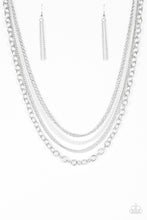 Load image into Gallery viewer, Paparazzi Intensely Industrial White Necklace Set