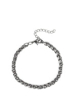 Load image into Gallery viewer, A classic gunmetal wheat chain links around the wrist for a casual look. Features an adjustable clasp closure.  Sold as one individual bracelet.   Always nickel and lead free.